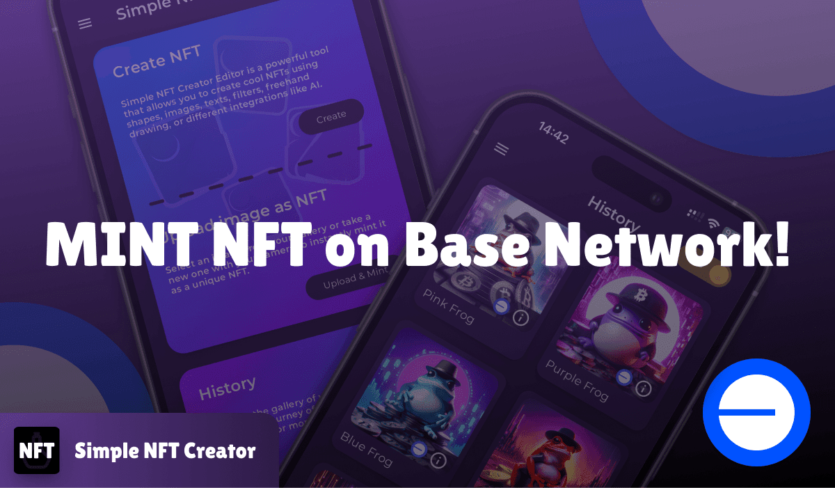 Mint NFT on Base Network using Simple NFT Creator.